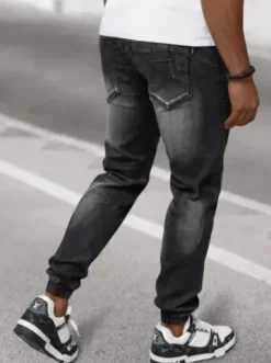 Spodnie jeansowe joggery męskie czarne NB/MP0135N^Ozonee New