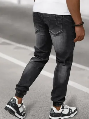 Spodnie jeansowe joggery męskie czarne NB/MP0135N^Ozonee New