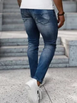 Spodnie jeansowe męskie ciemno-niebieskie NB/MP0009BS^Ozonee Fashion