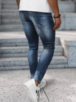 Spodnie jeansowe męskie ciemno-niebieskie NB/MP0170BS^Ozonee Hot