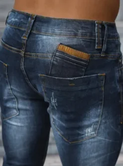 Spodnie jeansowe męskie ciemno-niebieskie NB/MP0017BS^Ozonee Outlet
