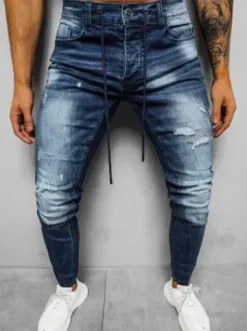 Spodnie jeansowe męskie ciemno-niebieskie NB/MP0005BS^Ozonee Online