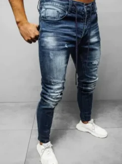 Spodnie jeansowe męskie ciemno-niebieskie NB/MP0005BS^Ozonee Online
