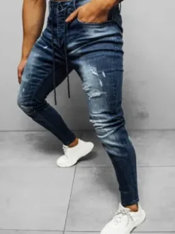 Spodnie jeansowe męskie ciemno-niebieskie NB/MP0005BS^Ozonee Online
