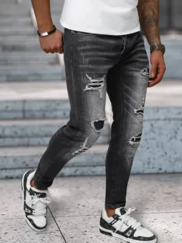 Spodnie jeansowe męskie czarne NB/MP0075N^Ozonee New