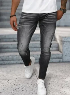 Spodnie jeansowe męskie czarne NB/MP0070N^Ozonee Hot