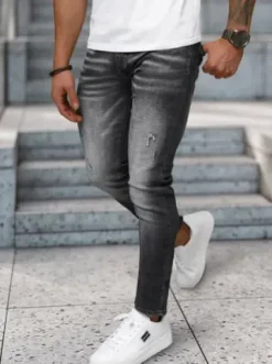 Spodnie jeansowe męskie czarne NB/MP0070N^Ozonee Hot