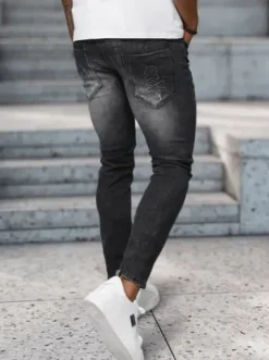 Spodnie jeansowe męskie czarne NB/MP0070N^Ozonee Hot