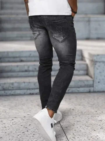 Spodnie jeansowe męskie czarne NB/MP0070N^Ozonee Hot