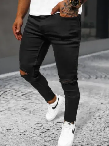 Spodnie jeansowe męskie czarne E/5391/02Z^Ozonee Discount