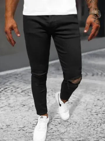 Spodnie jeansowe męskie czarne E/5391/02Z^Ozonee Discount