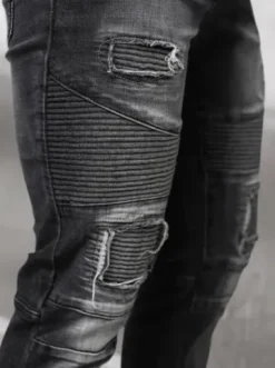 Spodnie jeansowe męskie czarne NB/MP0142N^Ozonee Hot