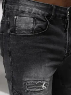 Spodnie jeansowe męskie czarne NB/MP0142N^Ozonee Hot
