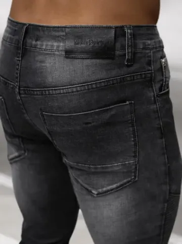 Spodnie jeansowe męskie czarne NB/MP0142N^Ozonee Hot