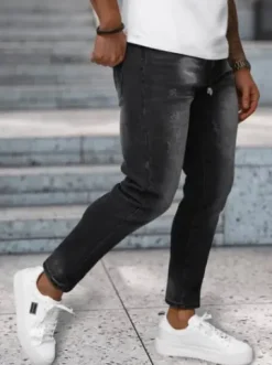 Spodnie jeansowe męskie czarne NB/MP0063/1N^Ozonee Discount