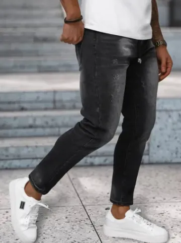 Spodnie jeansowe męskie czarne NB/MP0063/1N^Ozonee Discount