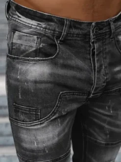 Spodnie jeansowe męskie czarne NB/MP0155N^Ozonee Fashion