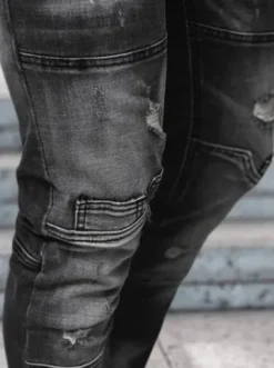 Spodnie jeansowe męskie czarne NB/MP0155N^Ozonee Fashion
