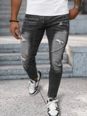 Spodnie jeansowe męskie czarne NB/MP0045N^Ozonee New