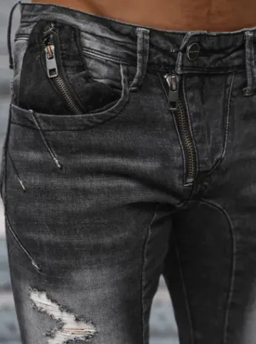 Spodnie jeansowe męskie czarne NB/MP0045N^Ozonee New