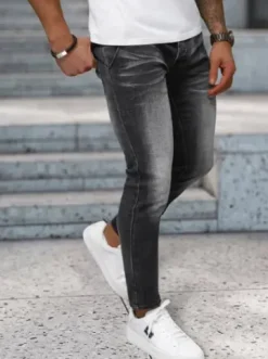 Spodnie jeansowe męskie czarne NB/MP0091N^Ozonee Outlet