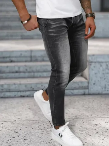 Spodnie jeansowe męskie czarne NB/MP0091N^Ozonee Outlet
