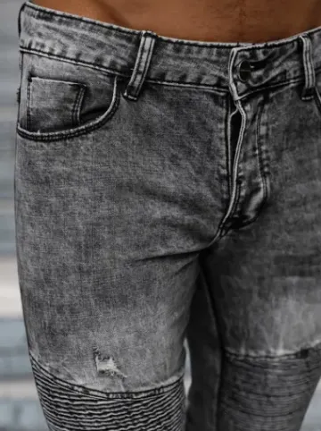 Spodnie jeansowe męskie czarne NB/MP0069N^Ozonee Hot