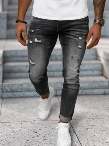 Spodnie jeansowe męskie czarne NB/MP0169G^Ozonee New