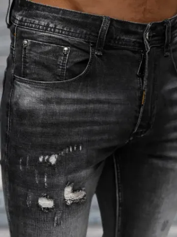 Spodnie jeansowe męskie czarne NB/MP0169G^Ozonee New