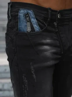 Spodnie jeansowe męskie czarne NB/MP0025NZ^Ozonee Hot