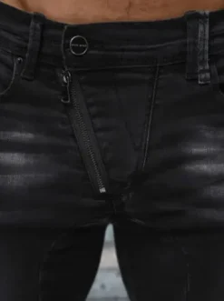 Spodnie jeansowe męskie czarne NB/MP0025NZ^Ozonee Hot
