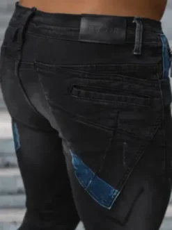 Spodnie jeansowe męskie czarne NB/MP0025NZ^Ozonee Hot