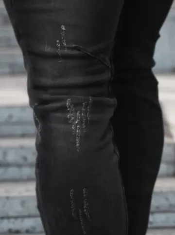 Spodnie jeansowe męskie czarne NB/MP0025NZ^Ozonee Hot