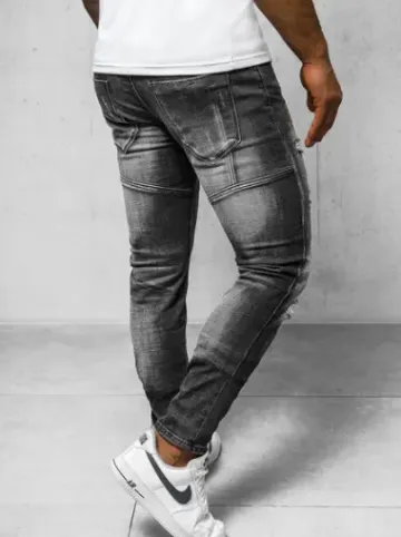 Spodnie jeansowe męskie czarne NB/MP0047NZ^Ozonee Hot