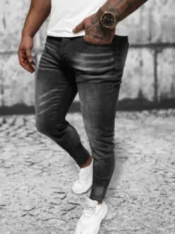Spodnie jeansowe męskie czarne NB/MP0199N^Ozonee Sale