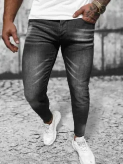 Spodnie jeansowe męskie czarne NB/MP0199N^Ozonee Sale