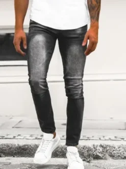 Spodnie jeansowe męskie czarne NB/MP0064N^Ozonee Clearance
