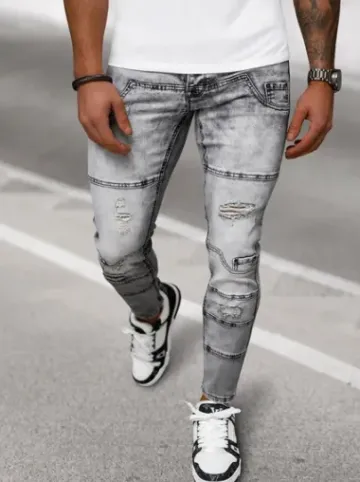Spodnie jeansowe męskie grafitowe NB/MP0163N^Ozonee Online