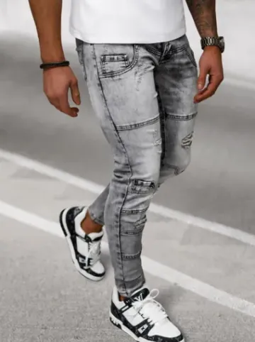 Spodnie jeansowe męskie grafitowe NB/MP0163N^Ozonee Online