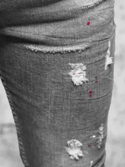 Spodnie jeansowe męskie grafitowe O/MB459^Ozonee Discount