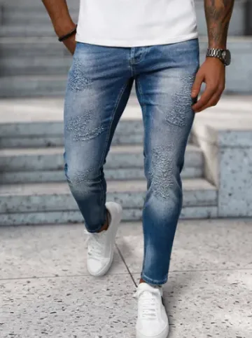 Spodnie jeansowe męskie niebieskie NB/MP0009BZ^Ozonee Clearance