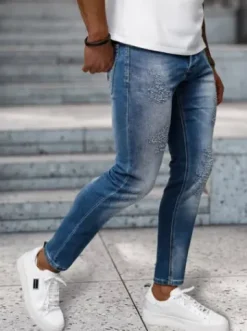 Spodnie jeansowe męskie niebieskie NB/MP0009BZ^Ozonee Clearance