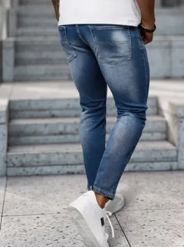 Spodnie jeansowe męskie niebieskie NB/MP0009BZ^Ozonee Clearance
