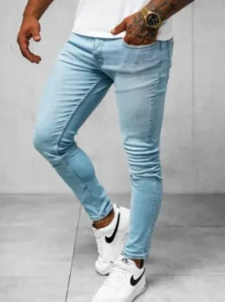 Spodnie jeansowe męskie niebieskie O/426SP^Ozonee Hot