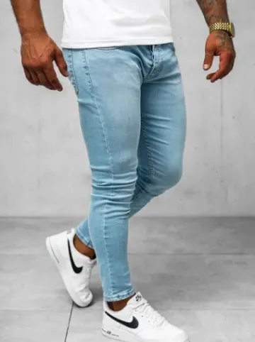 Spodnie jeansowe męskie niebieskie O/426SP^Ozonee Hot