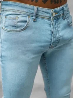 Spodnie jeansowe męskie niebieskie O/426SP^Ozonee Hot
