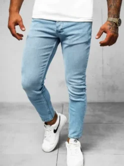 Spodnie jeansowe męskie niebieskie O/2335^Ozonee Fashion