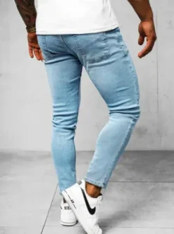 Spodnie jeansowe męskie niebieskie O/2335^Ozonee Fashion