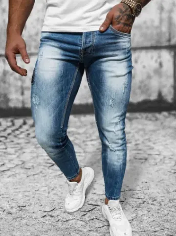 Spodnie jeansowe męskie niebieskie NB/MP0008B^Ozonee Best