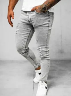 Spodnie jeansowe męskie szare O/2358/2^Ozonee Fashion